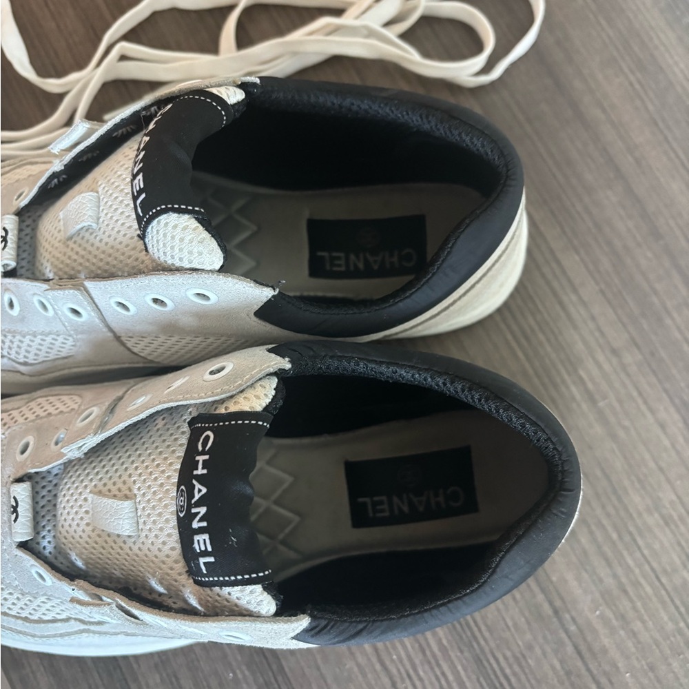 Chanel White and Black Sneakers - Picture 4 of 7